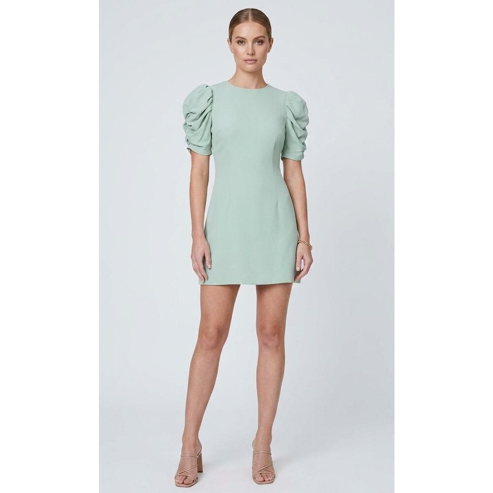 Billie the Label Helena Sage Green Short Sleeve A-line Mini Dress Size 10